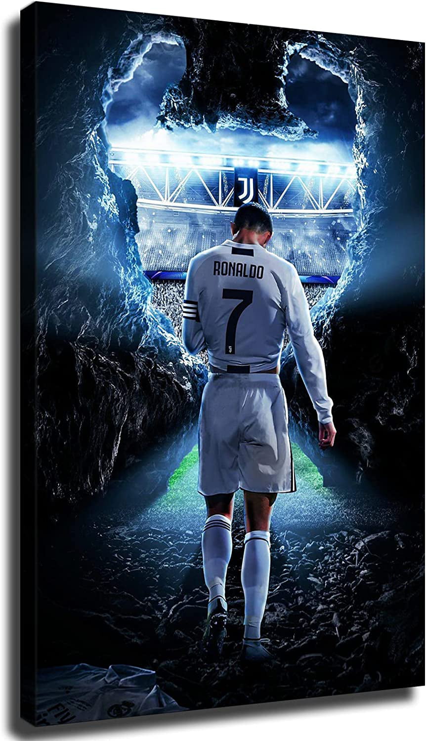 Cristiano Ronaldo Poster Football Poster Aesthetic Room Wall Decoration  Fqeoxlg Print Poster Nrtiuesx 8X12Canvas Roll,1