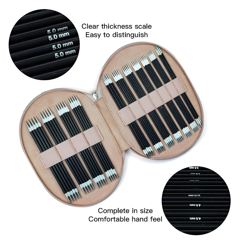 Multiple Size Alumina Detachable Crochet Hook Set With Short Wood Handle For Enhances Durability Case Included
