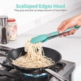 thumbnail image 4 of Pinces de Cuisine Résistantes à la Chaleur 480 °F : U-Taste Pince de Cuisson en Silicone 9 Po avec Embouts en Caoutchouc Antiadhésifs Fermement Scellés et Poignée en Acier Inoxydable 18/8 Revêtue de Silicone et Verrouillage Lisse pour Servir le Gril (Aqua Sky), 4 of 9