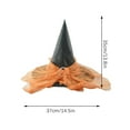 thumbnail image 4 of Xfvqtps Halloween Witch Hat Mesh Lace Rhinestone Buckle Halloween Spire Hats for Party Accessory Orange, 4 of 6