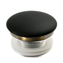 KRAUS Pop-Up Drain with Porcelain Ceramic Top for Bathroom Sink without Overflow, Gloss Black