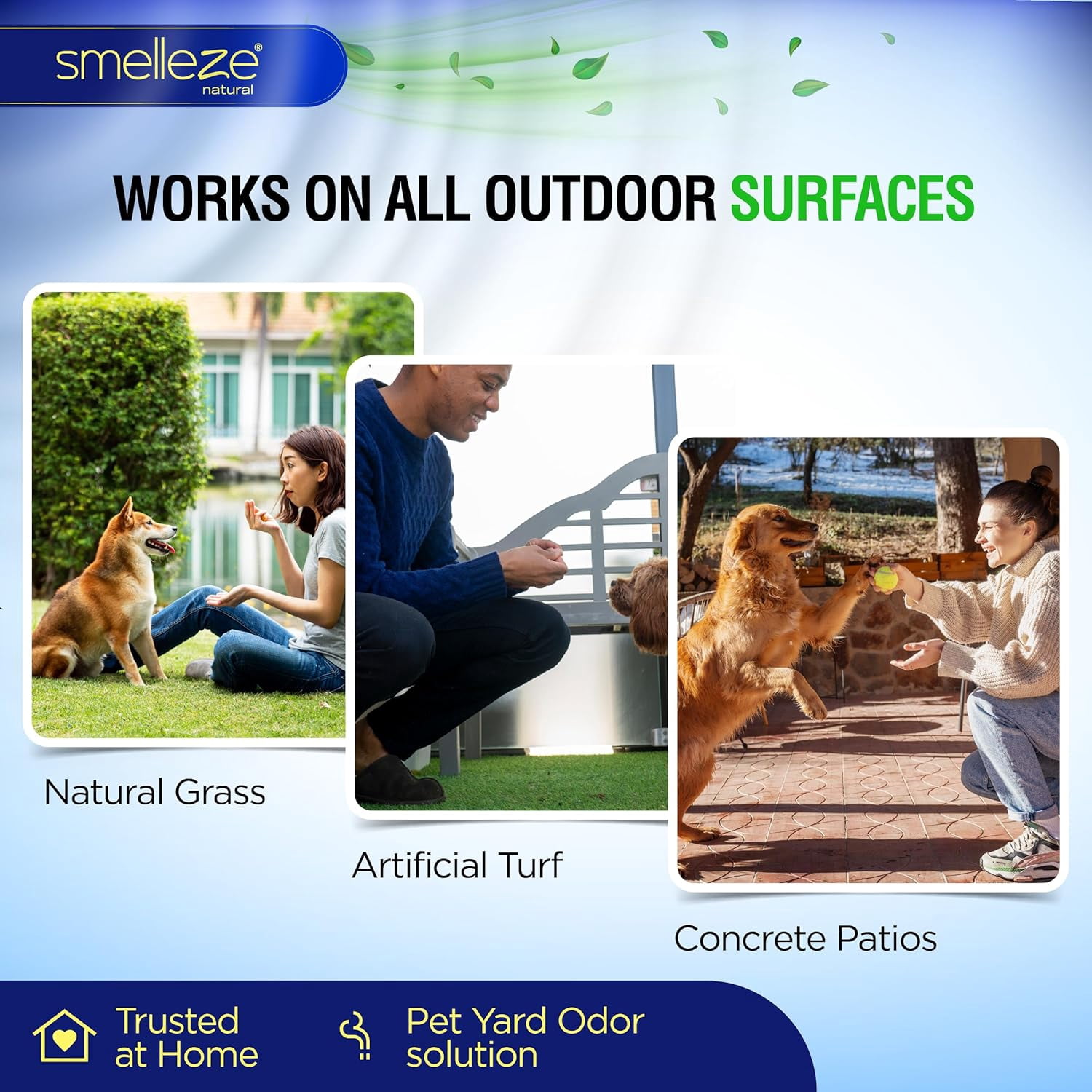 Outdoor Yard Odor Eliminator for Dogs 2 lb Granular Pet Urine & Poop Deodorizer for Artificial Turf, Grass, Gravel, Patios & Kennels | Safe for Pets & Kids | Long-Lasting