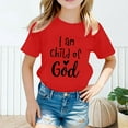 thumbnail image 2 of oqasdz Kids Children Girls T Shirts Cute Personality Printed Round Neck Short Sleeve Summer Casual Loose Tee Tops/8-10 Years, 2 of 4