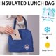 thumbnail image 2 of Bolsa de comida aislada Bolsa de almuerzo Bolsa de comida aislada para mujeres hombres niños Bolsa de almuerzo portátil impermeable Bolsa de picnic (azul), 2 of 5