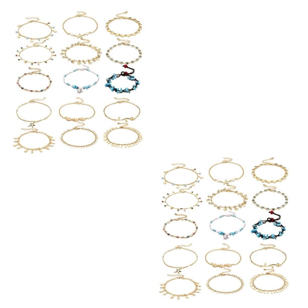 Minnieouse Pulseras de tobillo Cadenas de pie Joyas para el cuerpo Tobilleras de mujer para decoración de vestidos Type6 NO6 Minnieouse CBP220256