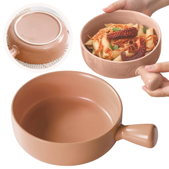Cooking Utensils,Ceramic Bowl French Onion Soup Bowls With Handles Ceramic Soup Crock Porcelain 6 Inch Microwave And Oven Bowls 1 Pack