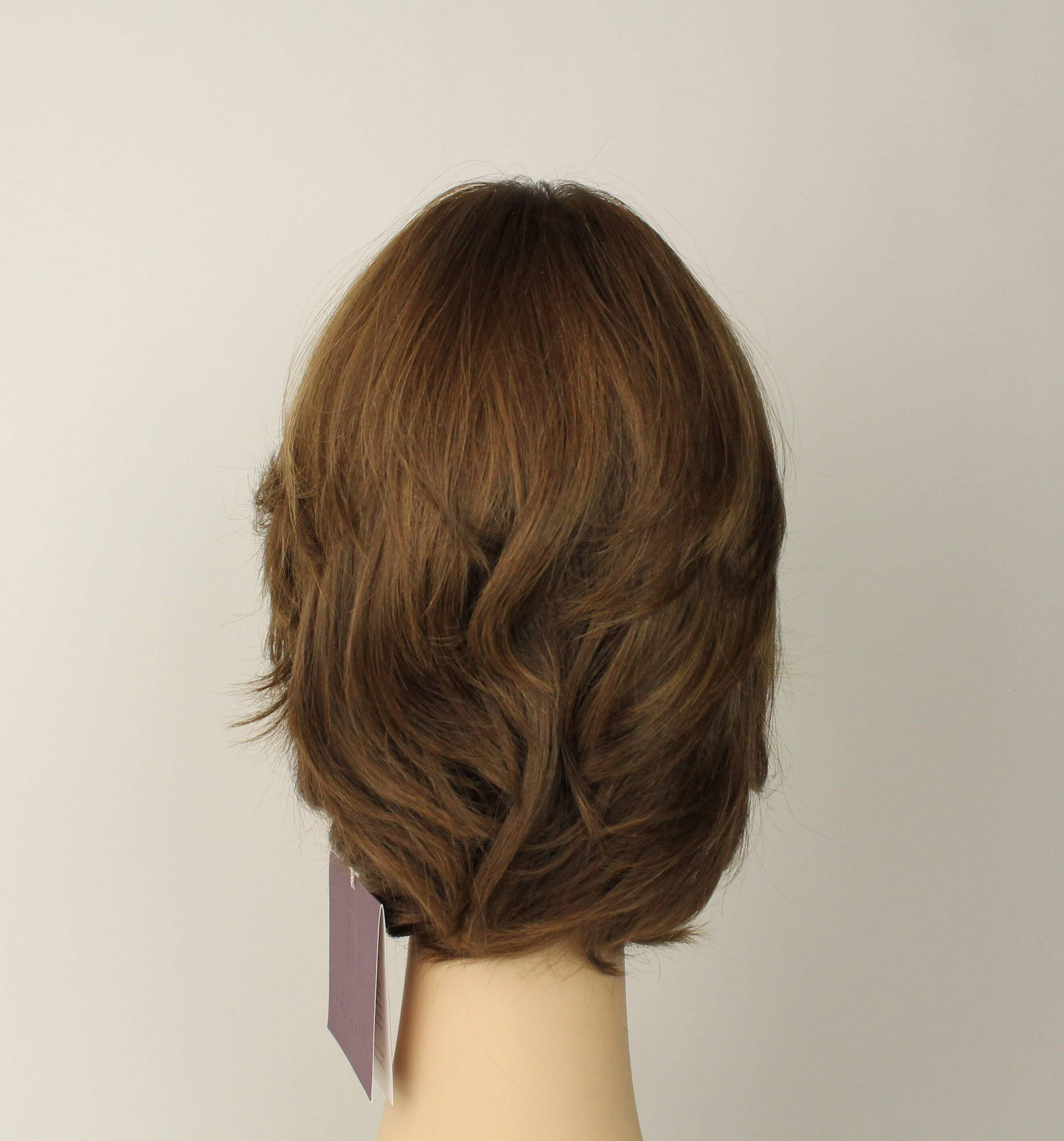 European Human Hair Freeda Wig Olivia 2000 Multi-Directional Skin Top Light Brown With Highlights Size M