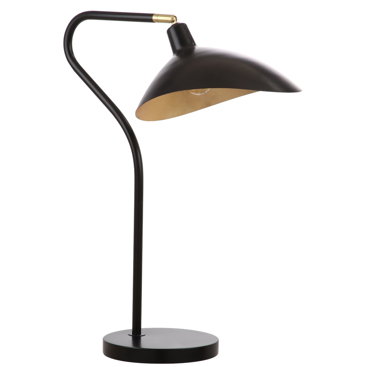 SAFAVIEH Giselle 30 in. H Modern Glam Table Desk Lamp, Black