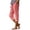 Watermelon Red, variant on Dagugfen Cotton Linen Capris for Women with Pockets Straight Leg Drawstring Elastic Waist Capri Pants Lightweight Casual Beach Pants