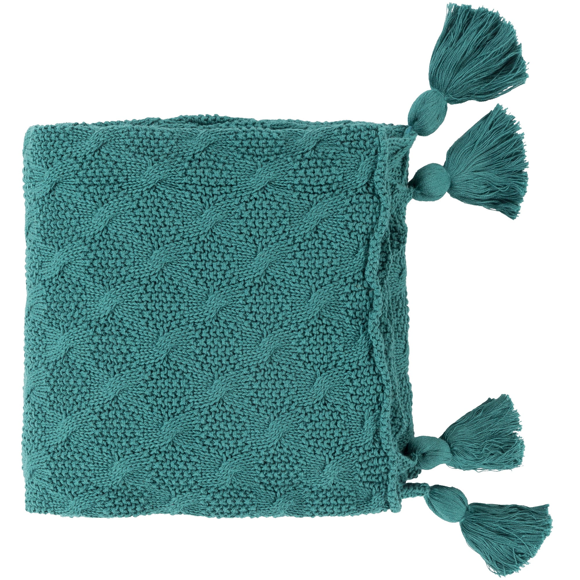 Teal Embroidered Throw Blanket 50” x 60”
