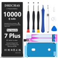 thumbnail image 1 of Batería de repuesto DRECHAS 10000 mAh para iPhone 7 Plus, 1 of 8
