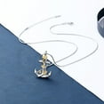 thumbnail image 3 of Rose Flower & Anchor Urn Necklace for Ashes Stainless Steel Cremation Ashes Jewelry for Human Pet, 3 of 6