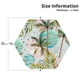 thumbnail image 3 of Bingfone Vintage Watercolor Palm Tree Leather Drinks Coasters With Set Of 6,Suitable For Home Kitchen,Coffee Cup Coasters Home Gift, 3 of 9