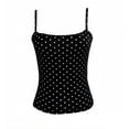 thumbnail image 4 of Bibifish Womens Tank Tops Square Neck Thin Strap Polka Dot Print Camisoles Slim Fit Summer Sleeveless Shirts, 4 of 4