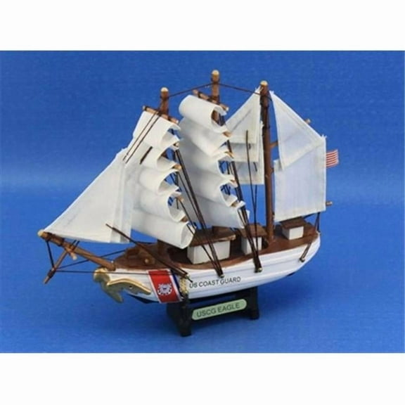 Handcrafted Model Ships Eagle-7 USCG Eagle 7 in. Decorative Tall Model Ship