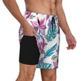 thumbnail image 2 of Fotbe Hawaiian Style Traje de Baño para Hombre – Shorts de Natación de Secado Rápido con Forro y Bolsillos-Small, 2 of 6
