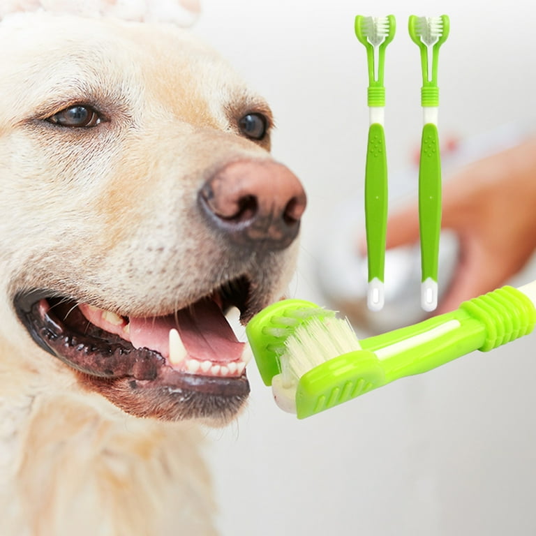 Warkul 2Pcs Pet Toothbrush Handheld Oral Care 3 Sided Dog Toothbrush Pet Clean Tool Walmart