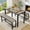 Grey, variant on Sturdy Durable Dining Table Set for 4 with Bench, Easy to Assemble Kitchen Table with Bench, Space-Saving Ideal 4-Person Set for Daily Meals, brunches, or workspace,Black