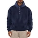 thumbnail image 1 of Sudadera con capucha para hombre, color liso, bolsillos, botones, manga larga, blusa de poliéster, 1 of 5