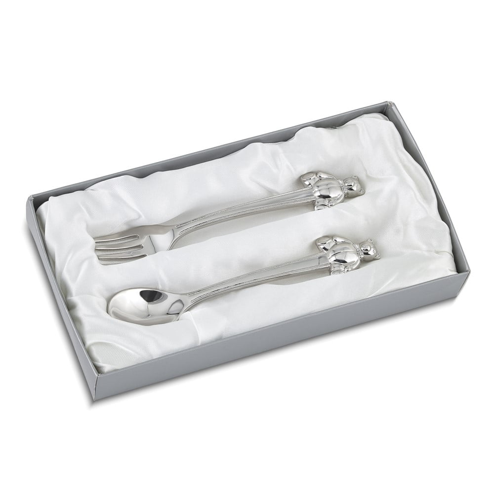 Baby Spoon and Fork in Nickel