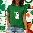 thumbnail image 5 of LEKWK St Patricks Day Tshirt Women Leprechaun Hat Line Art Basic Tees Short Sleeve Casual Tops Crew Neck Simple Graphic Daily Wear, 5 of 7