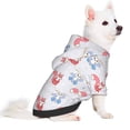 thumbnail image 2 of Fotbe Red Squirrel And Blue Rabbit Print Small Dog Sweater Hoodies Pet Grey Hooded Soft Fleece Sweatshirts with Pocket Fall Winter Puppy Cat Sweaters Warm Clothes-XX-Large, 2 of 7