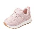 thumbnail image 2 of pwidon Toddler Velcro Sneakers Breathable Non Slip Gum Sole Casual Walking School Shoes for Boys Girls Pink 21, 2 of 7