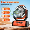 thumbnail image 4 of Camping Fan Rechargeable,Portable Fan with LED Lantern,20000mAh Battery Operated Oscillating Fans for Tent Picnic Barbecue Fishing Outdoor, 4 of 11