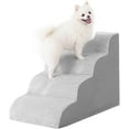 thumbnail image 2 of Dog Stairs Ramp, Curved 5-Step Dog Steps for Small Dogs and Cats, Pet Stairs for High Beds and Couch with Anti-Slip Washable Cover and Durable High Density Foam, Grey, 2 of 7