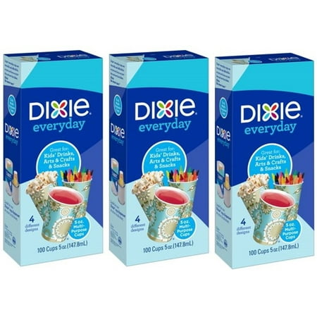 Paper Cup Cups - (3 Pack) Dixie 5oz Multi-Purpose Paper Cups, 100ct