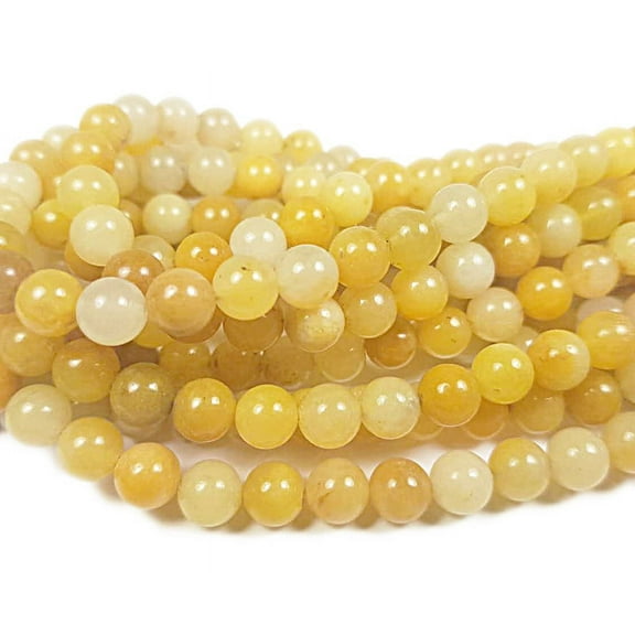 12mm Yellow Jade Round Beads Genuine Gemstone Natural Jewelry Making