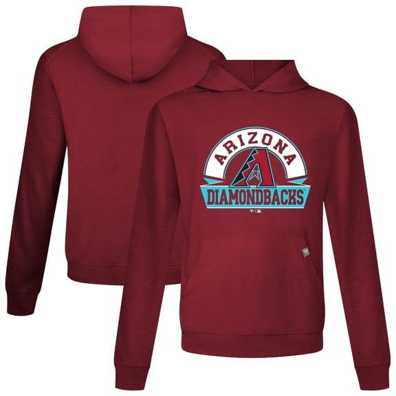 Men's Levelwear Cardinal Arizona Diamondbacks Relay Banner Arch Pullover Hoodie