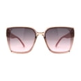 thumbnail image 2 of Womens Slick Minimal Squared Retangle Designer Fashion Sunglasses Pink Smoke, 2 of 4
