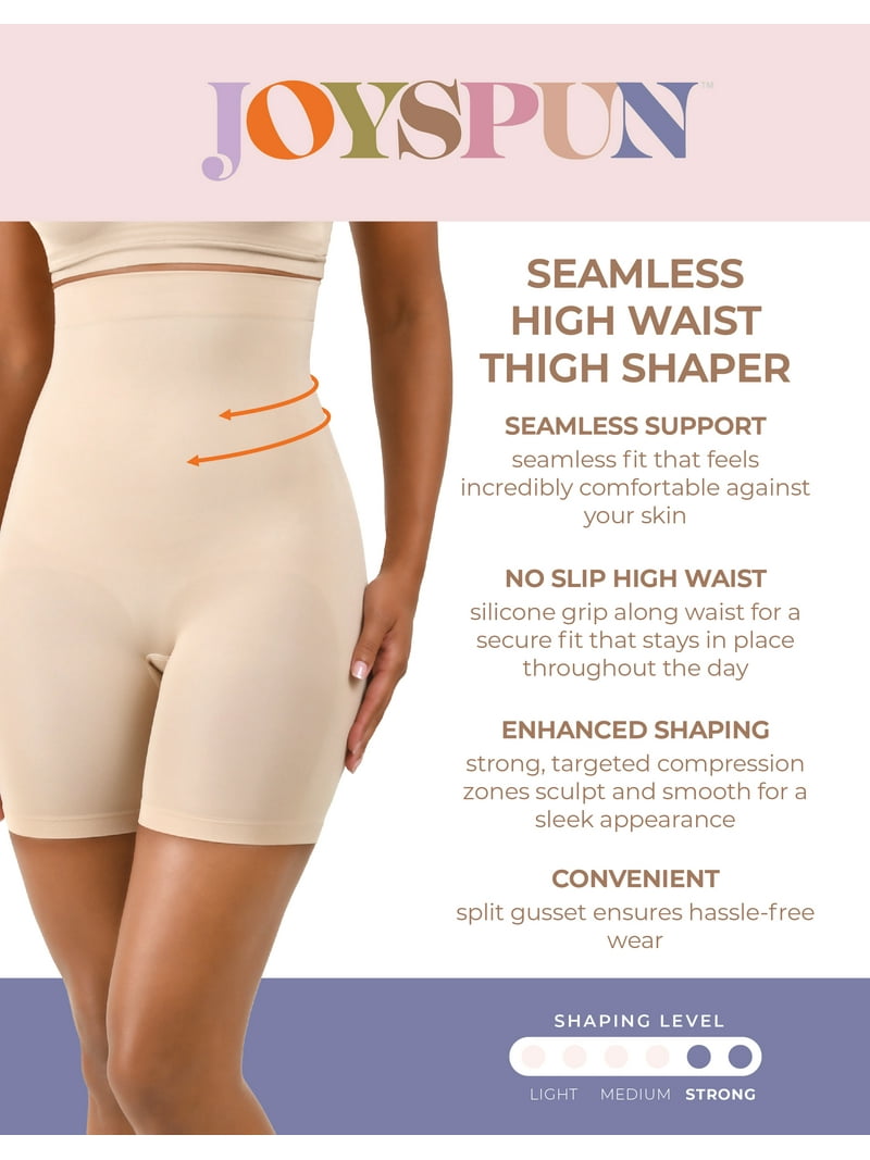 Joyspun Women's Seamless High Waisted Thigh Shaper