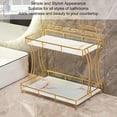 thumbnail image 3 of Countertop Storage Rack, Double Layer Waterproof Counter Organizer Shelf with Toothbrush Holder, Electric Toothbrush Organizer for Bathroom, 3 of 7