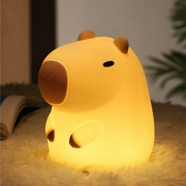Bedside Lamp Capybara Silicone Night Light, Animal Touch Bedside Lamp, USB Charging