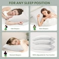 thumbnail image 6 of Cooling Memory Foam Queen Pillows for bed 2 Pack,Adjustable Support & Heat Dissipation Tech for Side,Back,Stomach & Hot Sleepers, 6 of 8