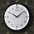 thumbnail image 2 of Reloj de pared SEIKO St James de metal cepillado, 28 cm, negro, 2 of 5