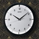 thumbnail image 2 of Reloj de pared SEIKO St James de metal cepillado, 28 cm, negro, 2 of 5