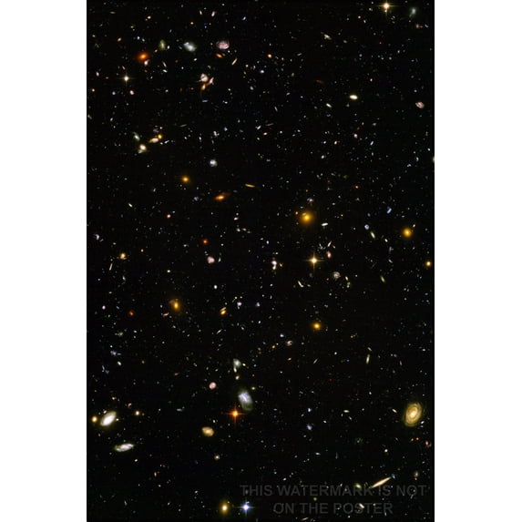 24"x36" Gallery Poster, hubble ultra deep field