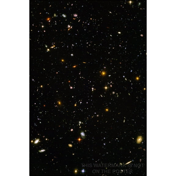 24"x36" Gallery Poster, hubble ultra deep field