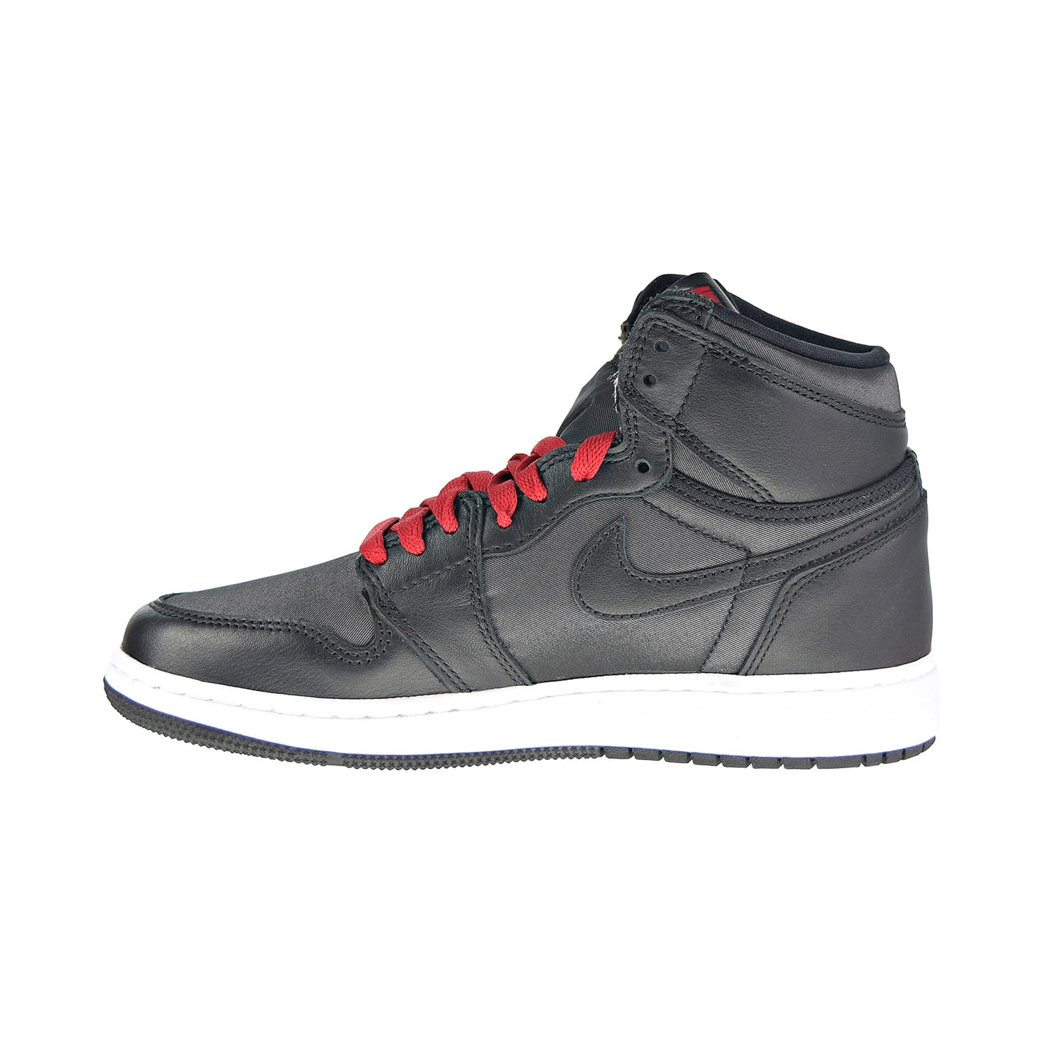 air jordan 1 retro high og black metallic silver gym red