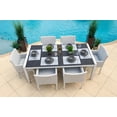 thumbnail image 2 of Milan 7-Piece Aluminum Outdoor Furniture Dining Table Set in Light Gray with Dining Table and Six -Cushioned Chairs, 2 of 5