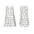 thumbnail image 7 of Honeii Hand Drawn Squirrel Print Women's Sleeveless Dress, Loose Fit Casual Dress for Women, Summer Fashion Dress, 7 of 7
