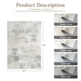 thumbnail image 2 of Buganda Area Rug for Living Room 2'X3', Washable Artificial Wool Area Rug, Low Pile Non-Slip Carpet for Bedroom Office Dining Room, Light Beige, 2 of 9