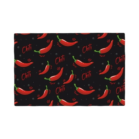 

Placemats Set of 4 Red Hot Chili Place mats for Dining Table Indoor/Outdoor Cute Heat Resistant Washable Table Mats(18 x 12 )