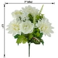 thumbnail image 3 of Mainstays 17 inches Indoor Artificial Dahlia Mix Bush, Cream Color., 3 of 8