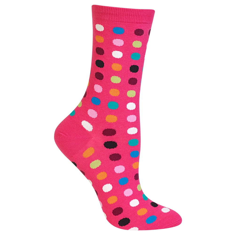 Hot Sox - Fun Dotted Cotton Women's Socks by HOT SOX - Hot Pink Socks ...