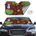 thumbnail image 2 of Haiem Frogs and Mushrooms Car Windshield Sun Shade - Blocks UV Rays Sun Visor Protector, Sunshade to Keep Your Vehicle Cool, Universal Fit SUV Van Sedan-Medium, 2 of 7