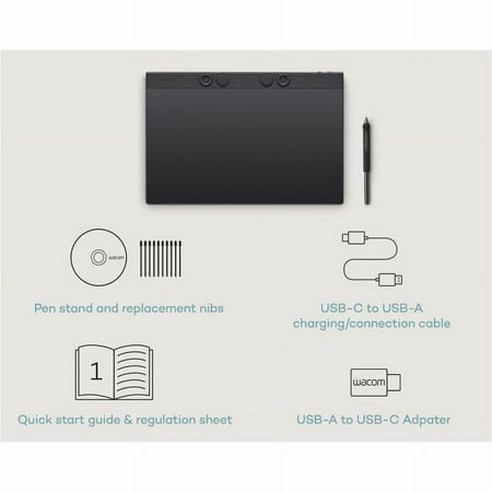 Wacom - Intuos Pro Large Bluetooth Professional Graphic Drawing Tablet  (2025) - Black
